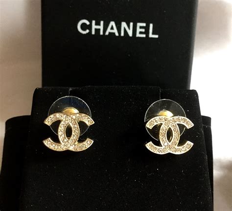 chanel classic logo earrings price|genuine Chanel earrings.